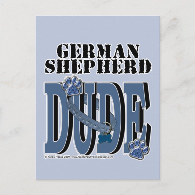 Cartão Postal DUO DE german shepherd (Frente)