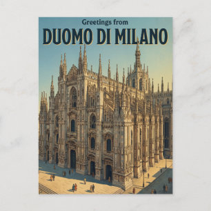 Cartão Postal Duomo di Milano Itália