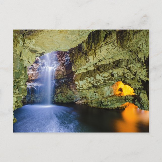 Cartão Postal Durabilidade das Cavernas de Smoo na Sutherland Hi (Frente)