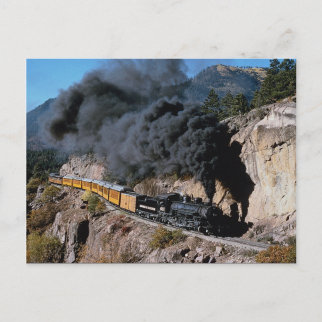 Cartão Postal Durango e Silverton Railroad, No. 481, Bear Cree (Frente)