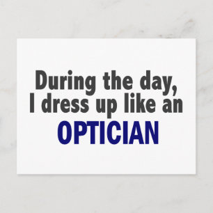 Cartão Postal Durante O Dia Eu Me Vestir Como Uma Opticista