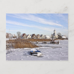 Cartão Postal Durgerdam na Holanda no inverno