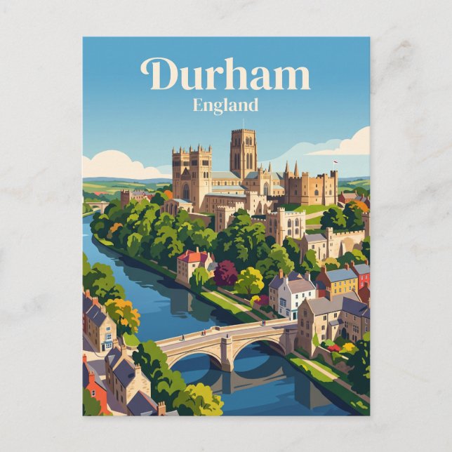 Cartão Postal Durham, Inglaterra (Frente)