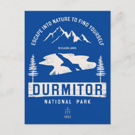 Cartão Postal Durmitor National Park Montenegro White Design