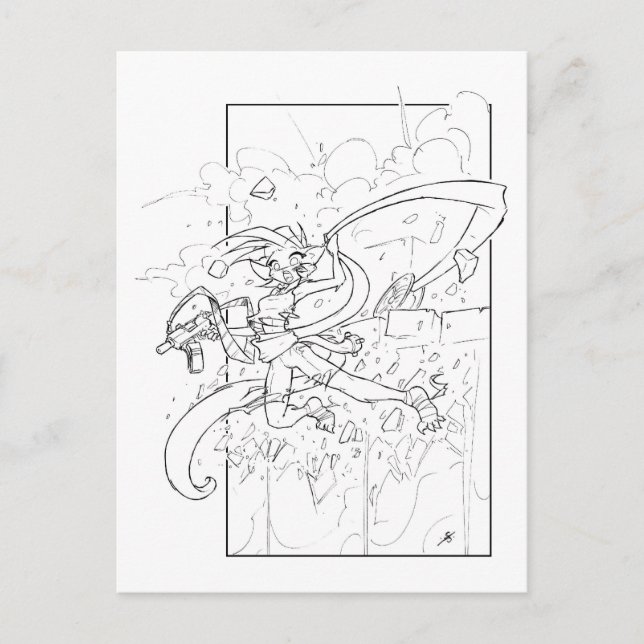 Cartão Postal Duro Kat Die (Frente)