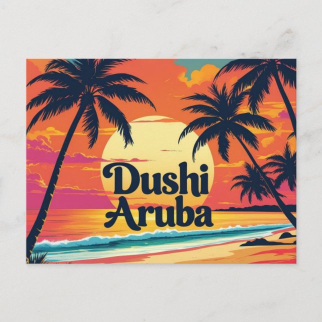 Cartão postal Dushi aruba (Frente)