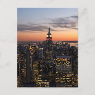 Cartão Postal Dusk cai em Manhattan - Cartão-postal