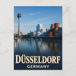 Cartão Postal ✈️ Düsseldorf Alemanha Presente de Viagem 🌆