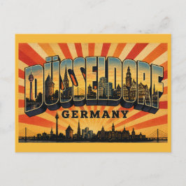 Cartão Postal Düsseldorf Alemanha Rheinturm