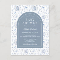 Dusty Blue Chinoiserie Urso de Teddy e Arcos Bebê