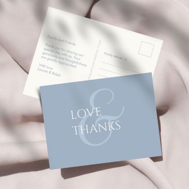 Cartão Postal Dusty Blue e Ivory - Não Foto Obrigado (Criador carregado)