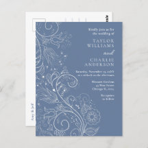 Dusty Blue Elegant Floral Wedding