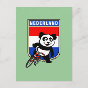 Cartão Postal Dutch Cycling Panda