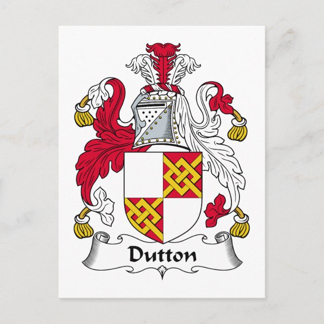Cartão Postal Dutton Family Crest (Frente)