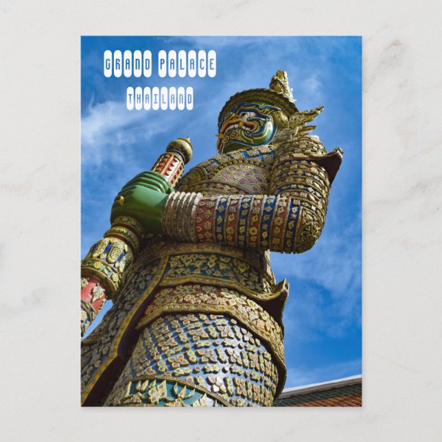 Cartão Postal Dvarapala no Grande Palácio (Frente)