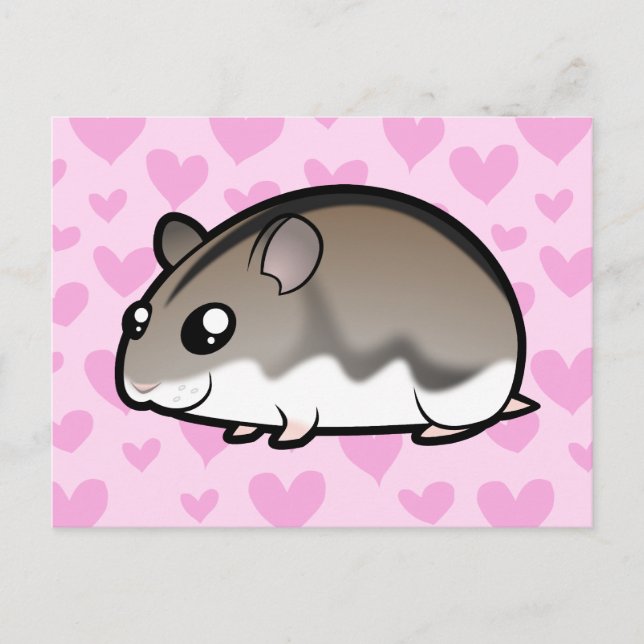 Cartão Postal Dwarf Hamster Love (Frente)