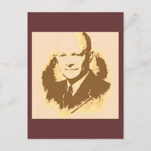 Cartão Postal Dwight D Eisenhower Pop Art