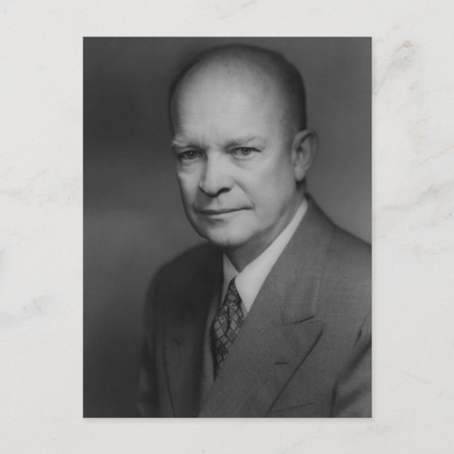 Cartão Postal Dwight D. Retrato Eiserhower (Frente)