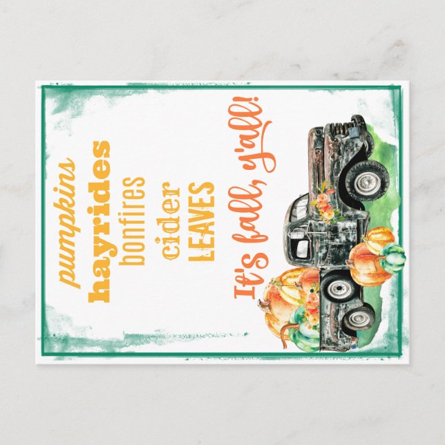 Cartão Postal "É a queda do caminhão" (Frente)