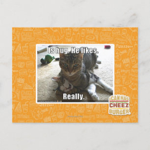 Cartão Postal É abraço. Ele gosta.