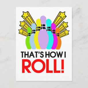 Cartão Postal É assim que eu faço. Boliches engraçadas