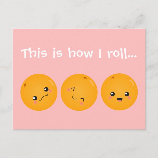 Cartão Postal É assim que eu faço o estilo laranja (Frente)