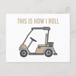Cartão Postal É assim que eu giro Golf Carrinho de Golfe Golfist