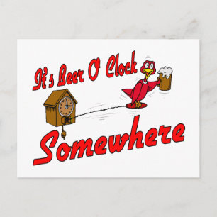Cartão Postal É Beer O Clock em algum lugar