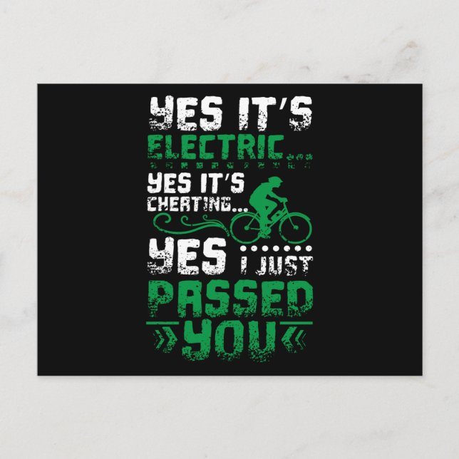 Cartão Postal E-Bike Passed You (Frente)