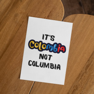 Cartão Postal É Colômbia, não é uma citação engraçada de Columbi