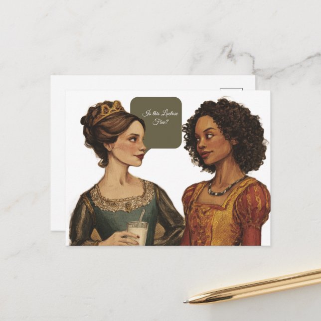 Cartão Postal É Engraçado Que Este Lactose Não Esteja Presente? (Frente/Verso In Situ)