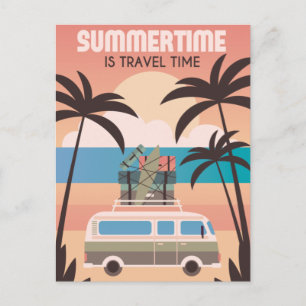 Cartão Postal É época de viajar no verão