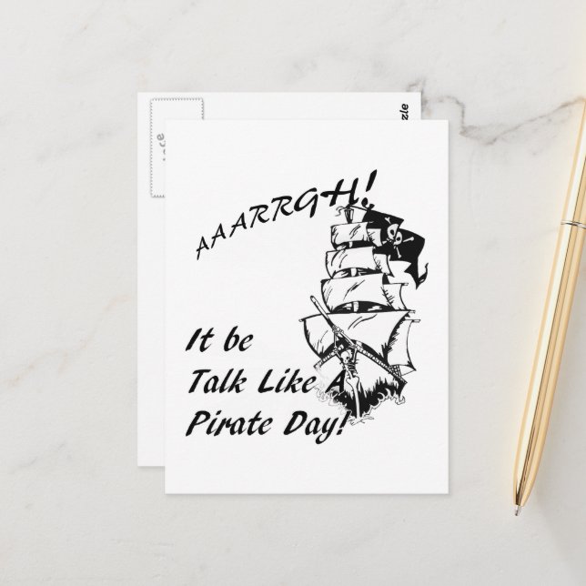 Cartão Postal É falar como um dia de pirata (Frente/Verso In Situ)