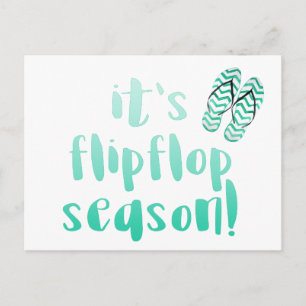 Cartão Postal É Flipflop Season - Divirta Cotação de Verão