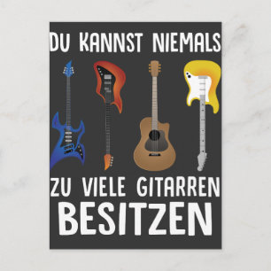 Cartão Postal E-Gitarre Akustikgitarre Rock Musiker Bass Gitarre
