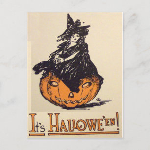 Cartão Postal É Halloween! (Cartão Vintage Halloween)