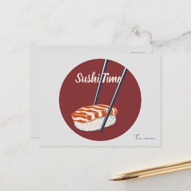 Cartão Postal É hora de sushi, sushi (Frente/Verso In Situ)