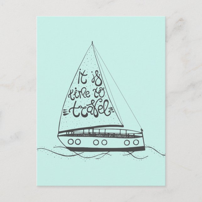 Cartão Postal É Hora De Viagem (Frente)
