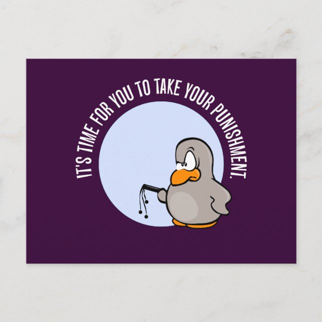 Cartão Postal É hora de você ser punido (Frente)