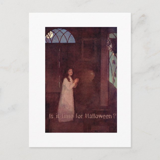 Cartão Postal É hora do Halloween? (Frente)