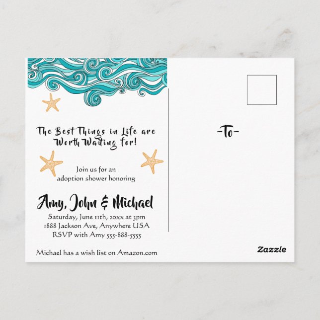 Cartão Postal É importante para este peixe-estrela (Verso)