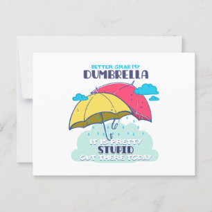 Cartão Postal É Melhor Pegar Meu Dumbrella É Bonito Estúpido