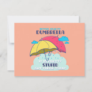 Cartão Postal É Melhor Pegar Meu Dumbrella É Bonito Estúpido