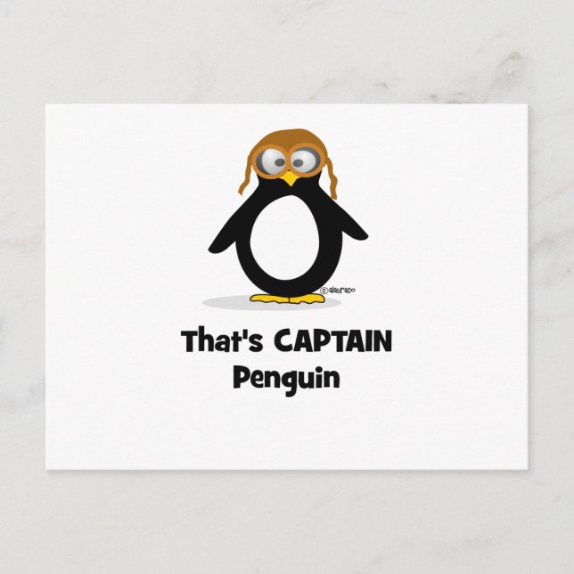 Cartão Postal É o Capitão Pinguim. (Frente)