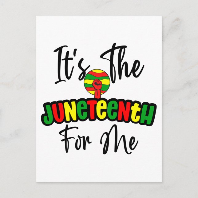 Cartão Postal É O Décimo Junho Para Mim Melanin Black Sista Bruh (Frente)