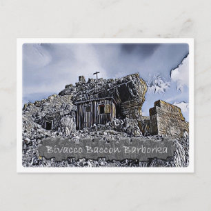 Cartão Postal É o hut alpino Bivacco Baccon Barborka - Dolomés