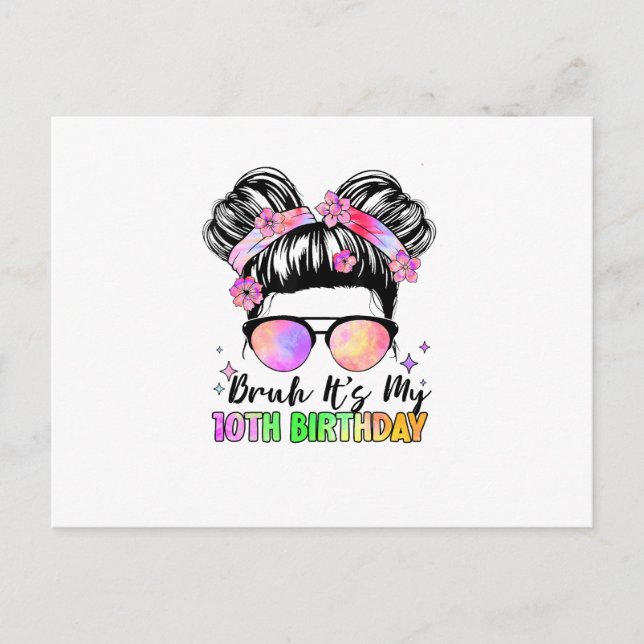 Cartão Postal É o meu 10º aniversário 10 anos de idade (Frente)