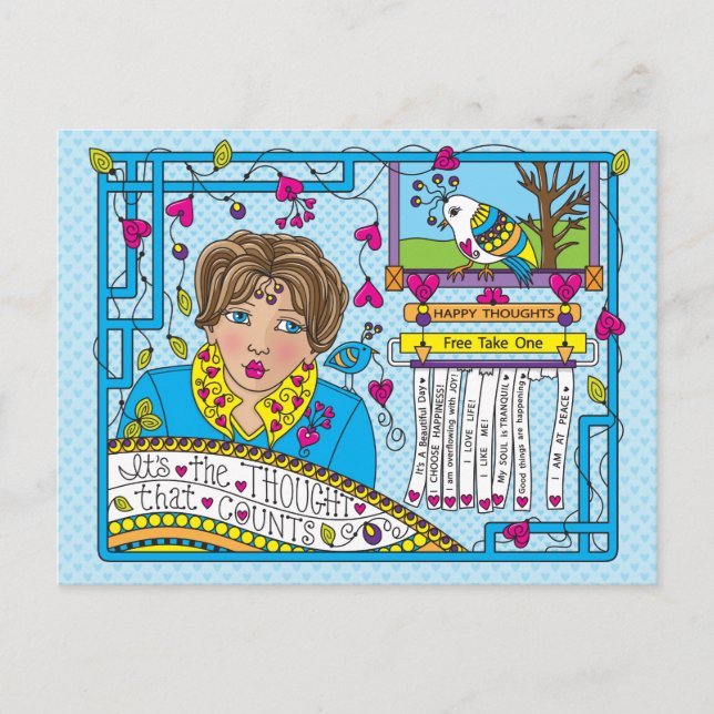 Cartão Postal É o pensamento que conta_ postal (Frente)