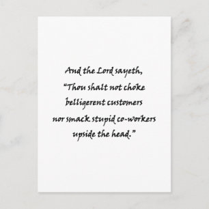 Cartão Postal E o sayeth do senhor