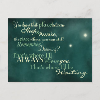 Cartão Postal "É onde eu estarei esperando" Cartão-postal